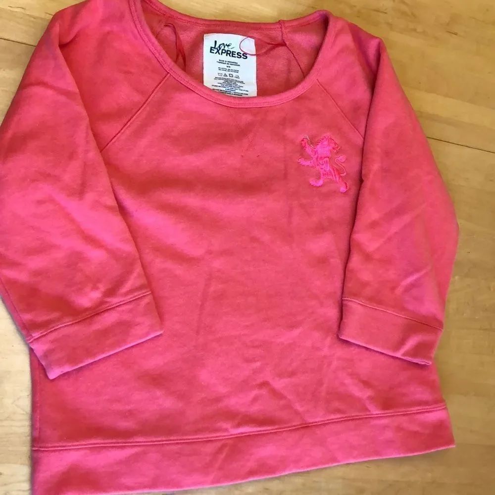EXPRESS Sweatshirt with 3/4 Length Sleeves